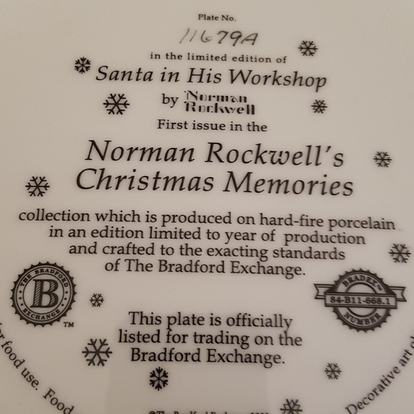 NORMAN ROCKWELL XMAS PLATE - Picture 10 of 10